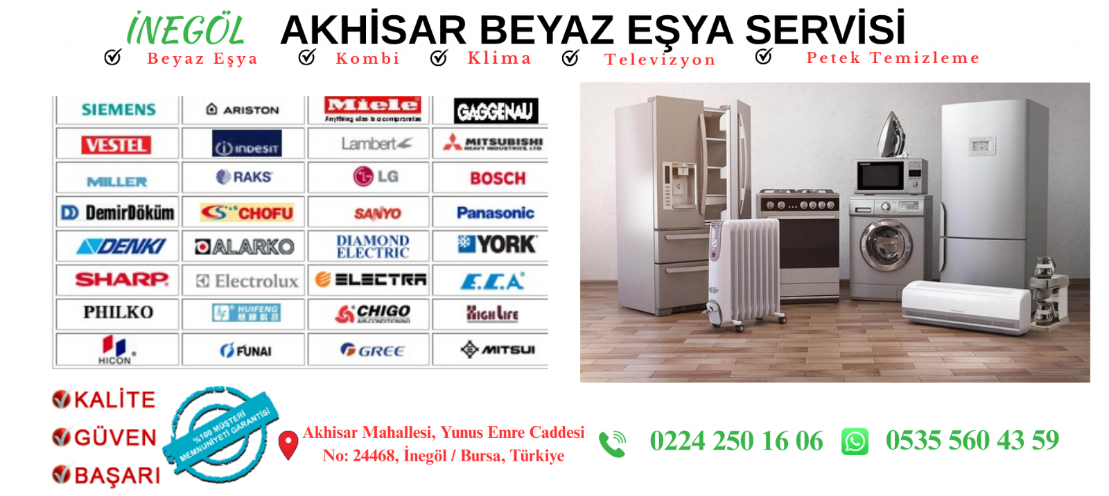 AKHİSAR  Beyaz Eşya Servisi